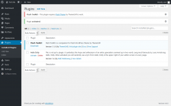 Page screenshot: Plugins ‹ Test site — WordPress