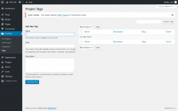 Page screenshot: Portfolio → Tags
