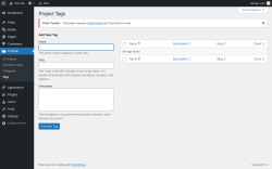 Page screenshot: Portfolio → Tags