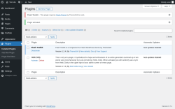Page screenshot: Plugins ‹ Test site — WordPress