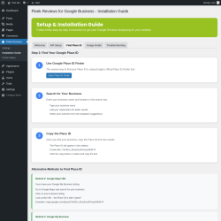 Page screenshot: Fleek Reviews &rarr; Installation Guide &rarr; 
            Find Place ID        