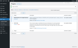 Page screenshot: Plugins &lsaquo; Test site &mdash; WordPress