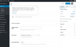 Page screenshot: Add New Post ‹ Test site — WordPress