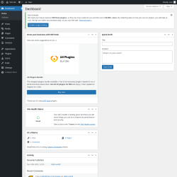 Page screenshot: Dashboard ‹ Test site — WordPress