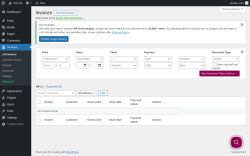 Page screenshot: Invoices