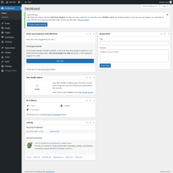 Page screenshot: Dashboard ‹ Test site — WordPress