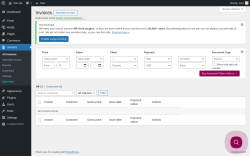 Page screenshot: Invoices