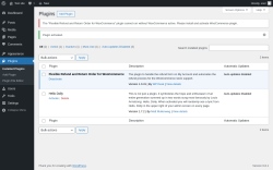 Page screenshot: Plugins &lsaquo; Test site &mdash; WordPress