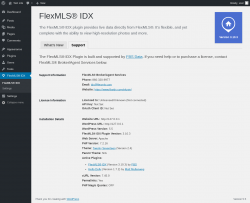 Page screenshot: FlexMLS® IDX → Support