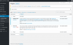 Page screenshot: Plugins ‹ Test site — WordPress