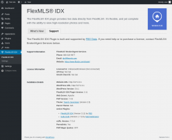 Page screenshot: FlexMLS® IDX → Support