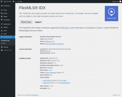 Page screenshot: FlexMLS® IDX → Support