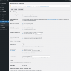 Page screenshot: FlexMLS® IDX → Settings