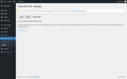 Page screenshot: Flexmls® IDX → Settings → Clear Cache