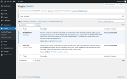 Page screenshot: Plugins ‹ Test site — WordPress