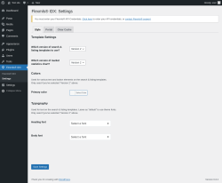 Page screenshot: Flexmls® IDX → Settings → Style