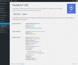Page screenshot: FlexMLS® IDX → Support