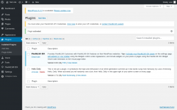 Page screenshot: Plugins ‹ Test site — WordPress