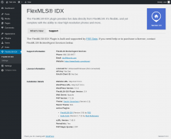 Page screenshot: FlexMLS® IDX → Support