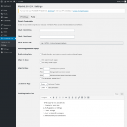 Page screenshot: FlexMLS® IDX → Settings → Portal