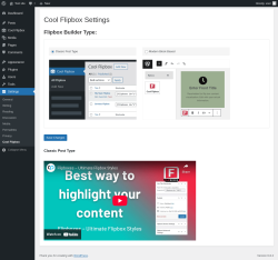 Page screenshot: Settings → Cool Flipbox