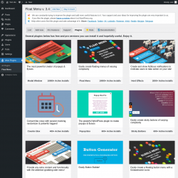 Page screenshot: Wow Plugins → Float Menu → Plugins