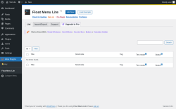 Page screenshot: Wow Plugins → Float Menu Lite