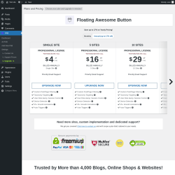 Page screenshot: FAB → Upgrade  ➤