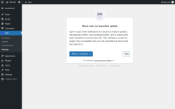 Page screenshot: Settings ‹ Test site — WordPress
