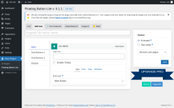 Page screenshot: Wow Plugins → Floating Button Lite → Add new