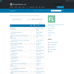 Page screenshot: Floating Links → Support Forum