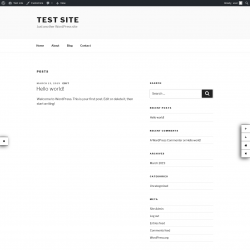 Page screenshot: Test site – Just another WordPress site