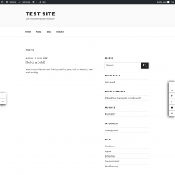 Page screenshot: Test site – Just another WordPress site