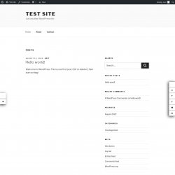 Page screenshot: Test site – Just another WordPress site