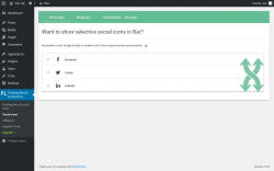 Page screenshot: Floating links & social icons → Social Icons