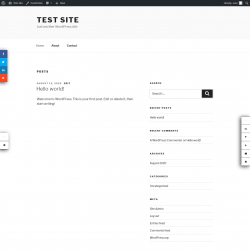 Page screenshot: Test site – Just another WordPress site