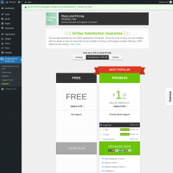 Page screenshot: Floating links & social icons → Upgrade  ➤