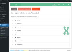 Page screenshot: Floating links & social icons