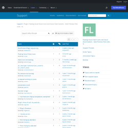 Page screenshot: Floating links & social icons → Support Forum