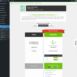 Page screenshot: Floating links & social icons → Upgrade  ➤