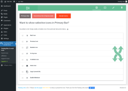 Page screenshot: Floating links & social icons