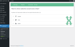 Page screenshot: Floating links & social icons → Social Icons