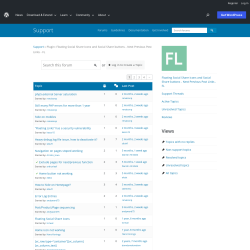 Page screenshot: Floating links & social icons → Support Forum