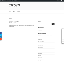 Page screenshot: Test site – Just another WordPress site