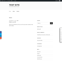 Page screenshot: Test site – Just another WordPress site