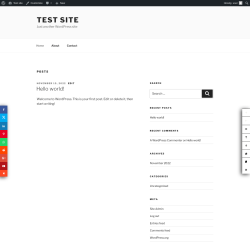 Page screenshot: Test site – Just another WordPress site