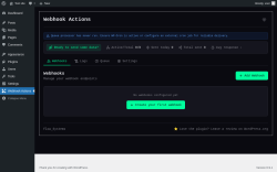 Page screenshot: Webhook Actions