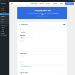 Page screenshot: Fluent Booking