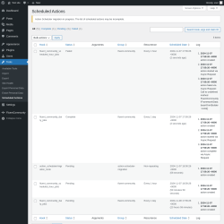 Page screenshot: Tools → Scheduled Actions
