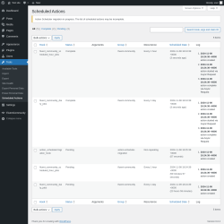 Page screenshot: Tools → Scheduled Actions